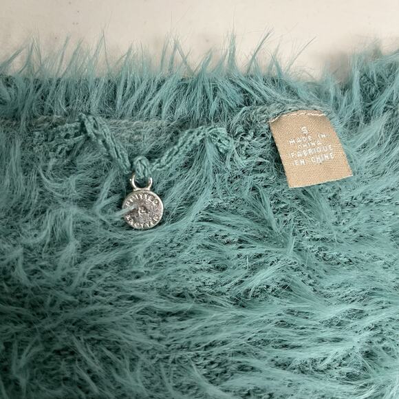 Anthropologie Isola Pullover by Knitted & Knotted Turquoise Size S - Picture 5 of 7